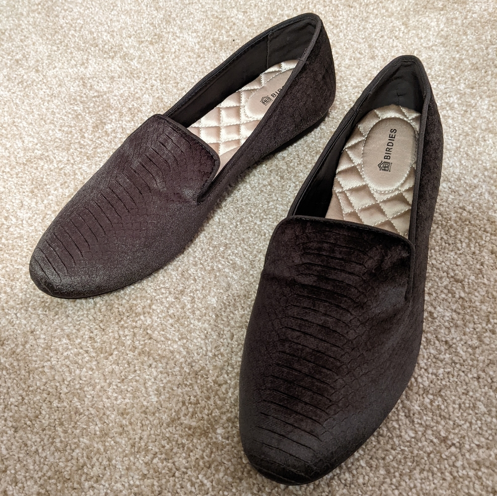 Birdies Charcoal Python Embossed Starling Loafer … - image 3